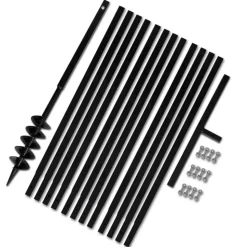 Pælebor med håndtag, 100 mm, med forlængerrør, 13 m, stål