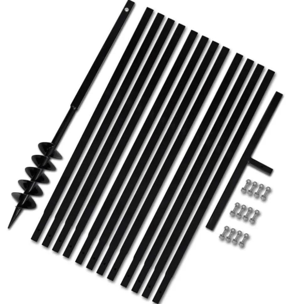 Pælebor med håndtag, 100 mm, med forlængerrør, 13 m, stål