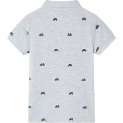 Polo til børn str. 92 gråmeleret