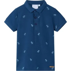 Poloshirt til børn str. 92 mørkeblå