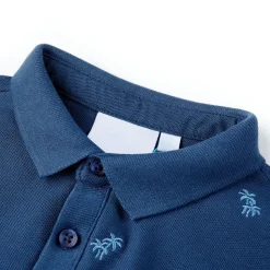 Poloshirt til børn str. 92 mørkeblå