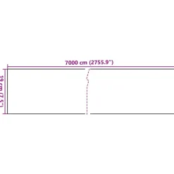 PVC Hegn Lys Rulle Grå 70 x 0,19 m