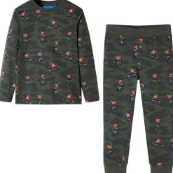 Pyjamas til børn str. 92 kakifarvet