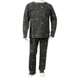 Pyjamas til børn str. 92 kakifarvet