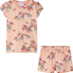 Pyjamas til børn str. 92 korte ærmer orange