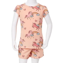 Pyjamas til børn str. 92 korte ærmer orange