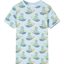 Pyjamas til børn str. 104 korte ærmer lyseblå