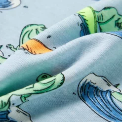 Pyjamas til børn str. 104 korte ærmer lyseblå