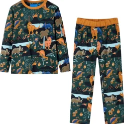 Pyjamas til børn str. 92 mørkegrøn