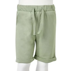 Shorts til børn str. 92 med snøre lys kakifarve