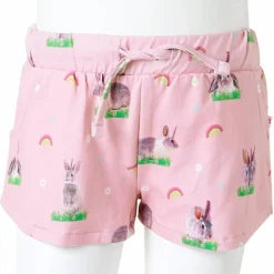 Shorts til børn str. 128 med snor lyserød