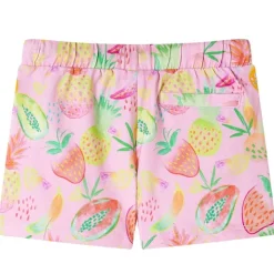 Shorts til børn str. 104 med snøre lyserød