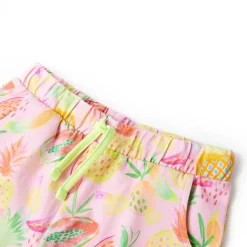 Shorts til børn str. 104 med snøre lyserød