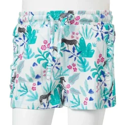 Shorts til børn str. 128 med snor mørk mintgrøn