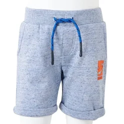 Shorts til børn str. 116 med snøre blåmeleret