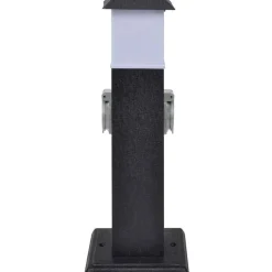 Sort kontaktsokkel med lampe til haven