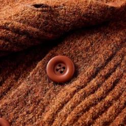 Strikket cardigan til børn str. 92 cognacfarvet
