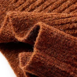 Strikket cardigan til børn str. 92 cognacfarvet