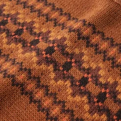 Sweater til børn str. 92 strikket cognacfarvet