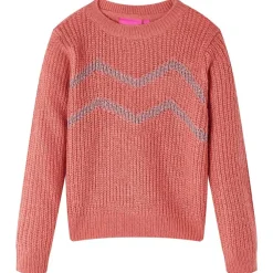 Sweater til børn str. 128 strikket pink