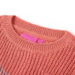 Sweater til børn str. 128 strikket pink