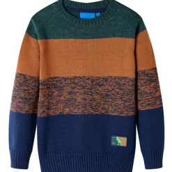 Sweater til børn str. 92 strikket flerfarvet