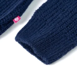 Sweater til børn str. 104 strikket marineblå