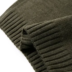 Sweater til børn str. 92 strikket kakifarvet