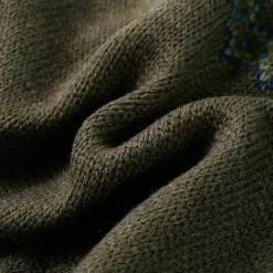 Sweater til børn str. 92 strikket kakifarvet