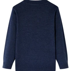Sweater til børn str. 92 strikket marineblå