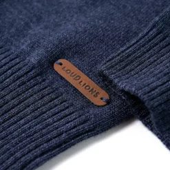 Sweater til børn str. 92 strikket marineblå