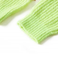 Sweater til børn str. 116 strikket neongul