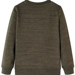 Sweatshirt til børn kakimeleret str. 104