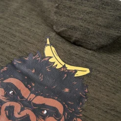 Sweatshirt til børn kakimeleret str. 104