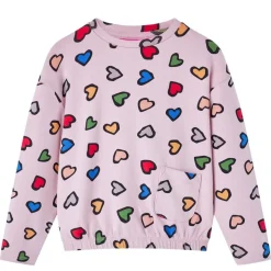 Sweatshirt til børn lys str. 92 lyserød