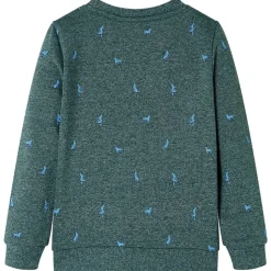 Sweatshirt til børn mørkegrønmeleret str. 104