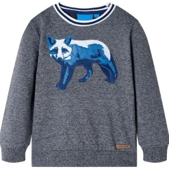Sweatshirt til børn str. 92 blåmeleret
