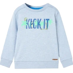 Sweatshirt til børn str. 104 blåmeleret