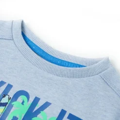 Sweatshirt til børn str. 104 blåmeleret
