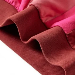 Sweatshirt til børn str. 92 farveblok lyserød og henna