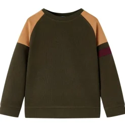 Sweatshirt til børn str. 140 kakifarvet og brun