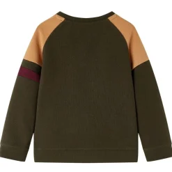 Sweatshirt til børn str. 140 kakifarvet og brun