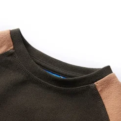 Sweatshirt til børn str. 140 kakifarvet og brun