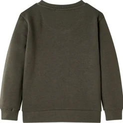 Sweatshirt til børn str. 104 kakifarvet