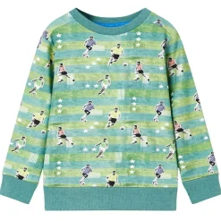 Sweatshirt til børn str. 116 lys grønmeleret