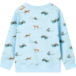 Sweatshirt til børn str. 104 lys blåmeleret