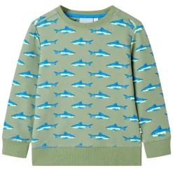 Sweatshirt til børn str. 104 lys kakifarve