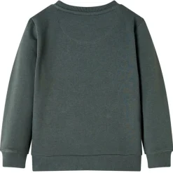 Sweatshirt til børn str. 104 mørk kakifarve