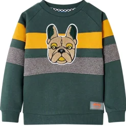 Sweatshirt til børn str. 104 mørkegrøn