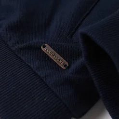 Sweatshirt til børn str. 92 med lynlås marineblå